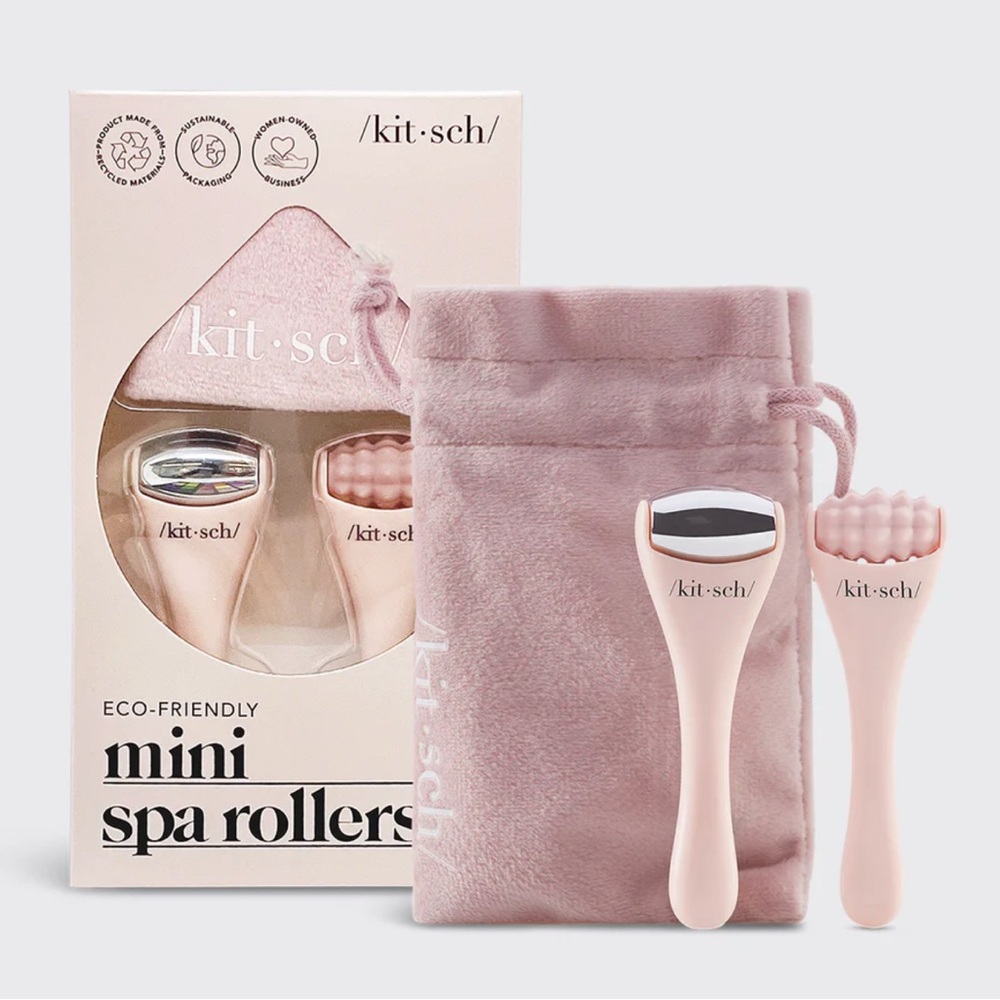 Kitsch Pink Mini Spa Rollers 2 pc Set